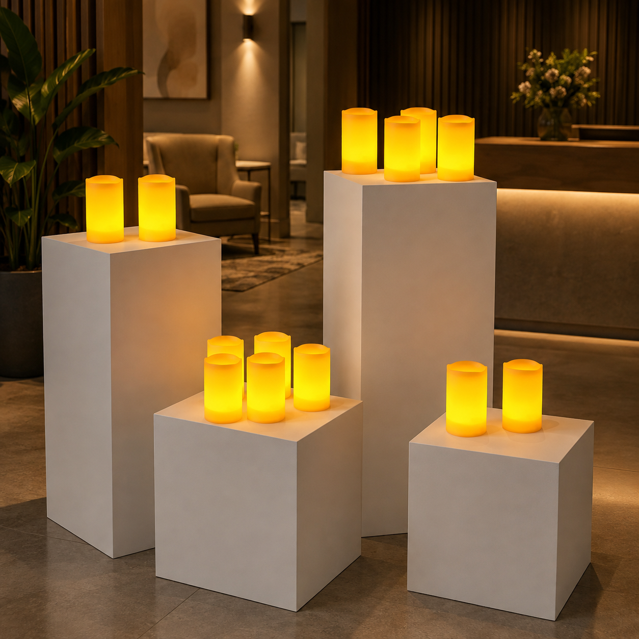 Flameless Candles with Timer - Set of 2