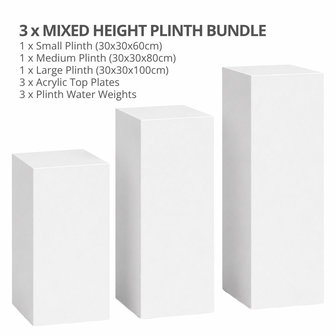 Mixed Height Cardboard Plinth Bundle