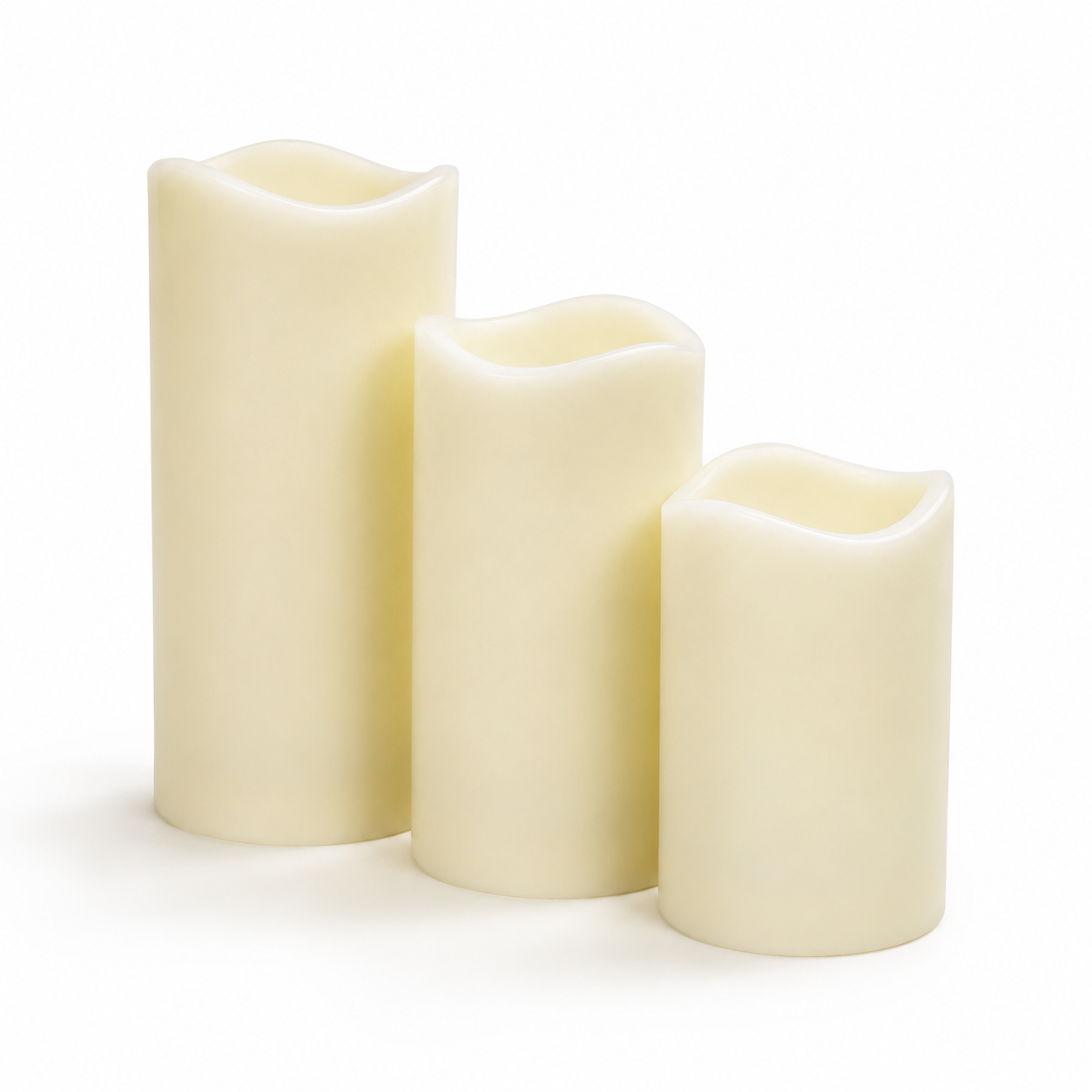 Remote Controlled Colour Changing Flameless Candles - Set of 3